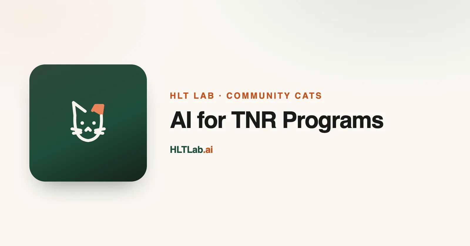Ear-tipped community cat from a TNR trap-neuter-return program run by a 501(c)(3) rescue